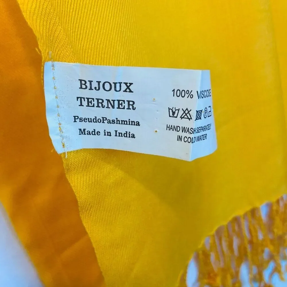 #4684 Bijoux Terner BOHO Sarong Pareo Skirts,Yellow NOS 72 X 34